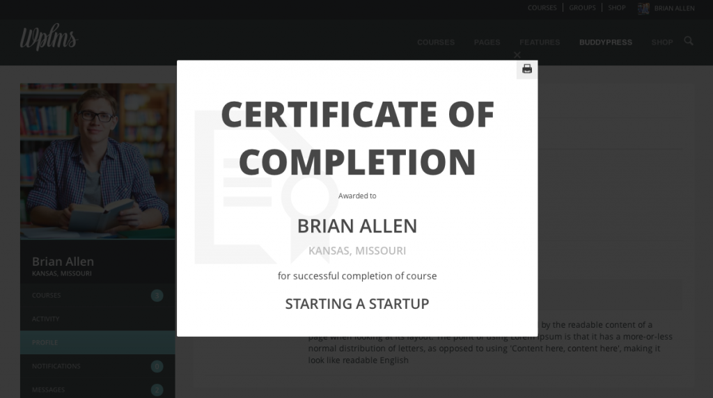 certificate